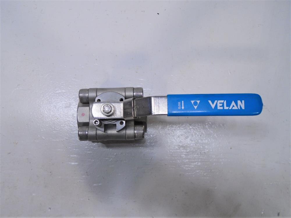 Velan 1-1/2" CF8M Ball Valve, Model A, Fig #T0813-SSEZ, 2000 PSIG